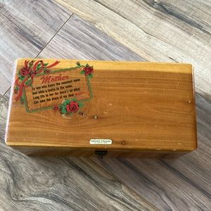 Vintage Wooden Trinket Cedar Box-To Mother